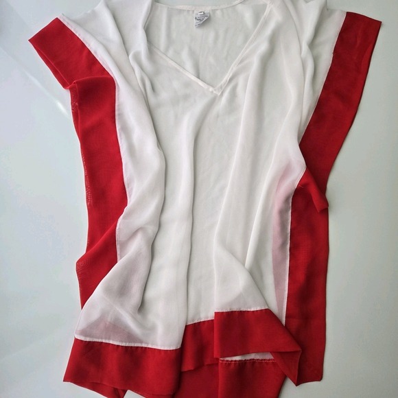 Ningun Pecado Swimwear Kaftan Cover Up White Red Uni - Picture 3 of 11